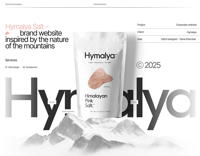 UX/UI design for brand Hymalya