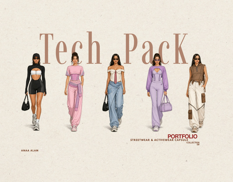 Streetwear & Activewear Tech Pack Portfolio | Anaa Alam