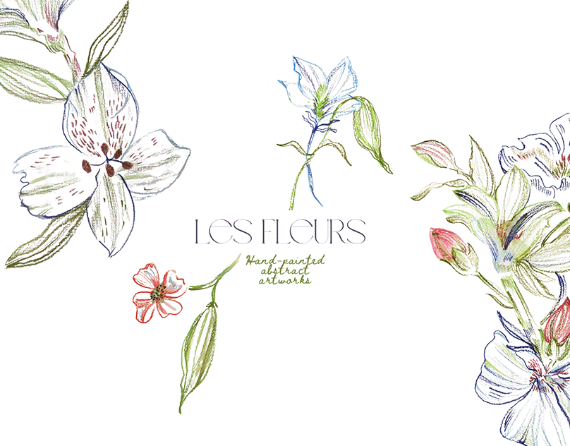 Hand-painted Print Designs | LES FLEURS