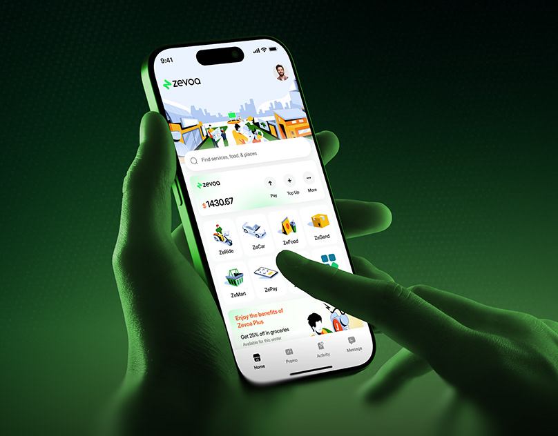 Zevoa Super APP UI UX | Mobile App | Orbix Studio