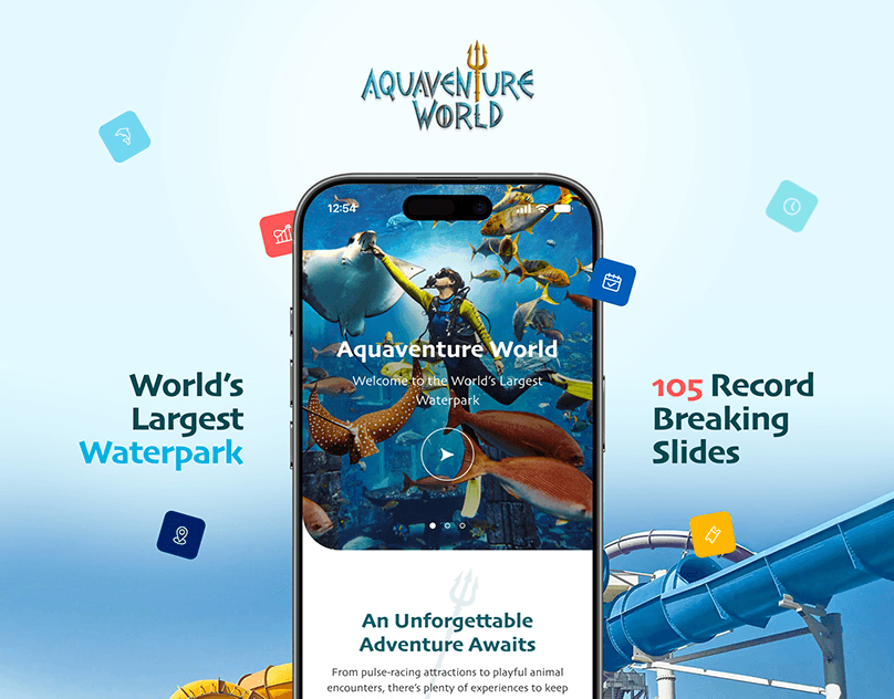 Aquaventure World | Waterpark | UI/UX | Mobile App |