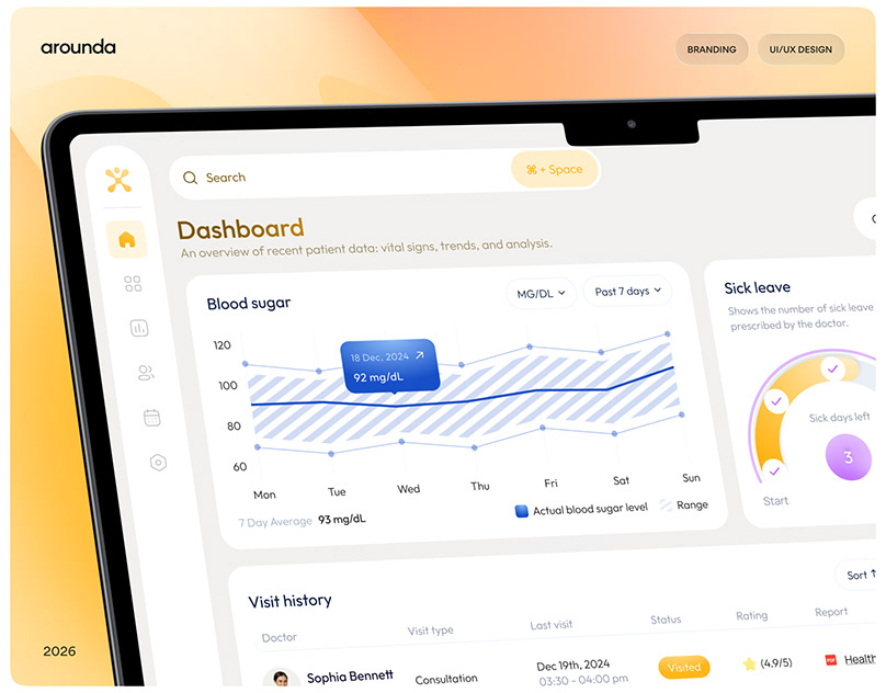 UI/UX Design for a Healthtech Product