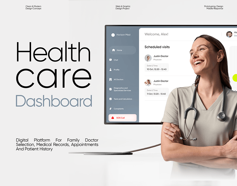 Healthcare Platform UX/UI Design for Patients & Doctors