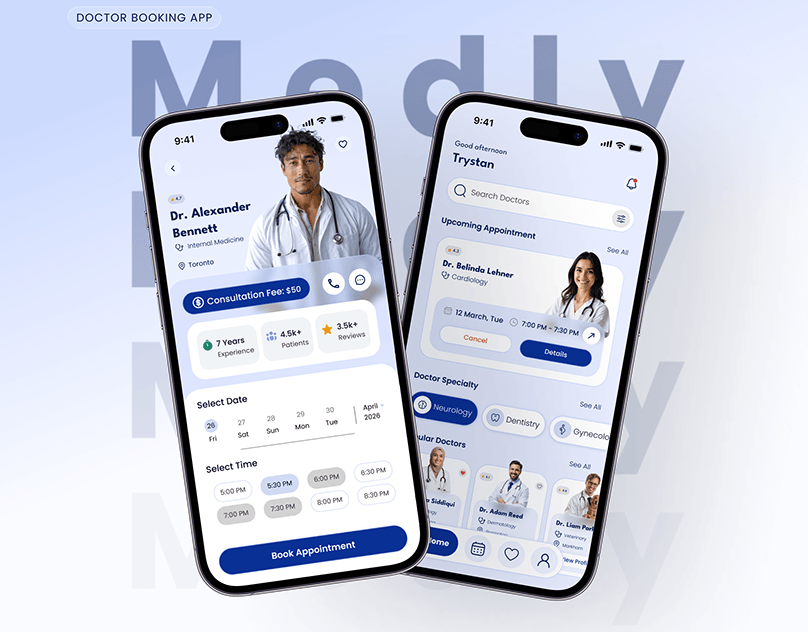 Medly | Healthcare Booking App Design