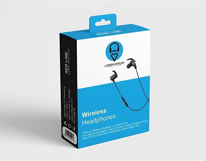 Wireless Headphone Box Packaging Design