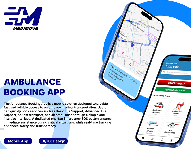 UI/UX Case Study(Medimove Ambulance Booking App)