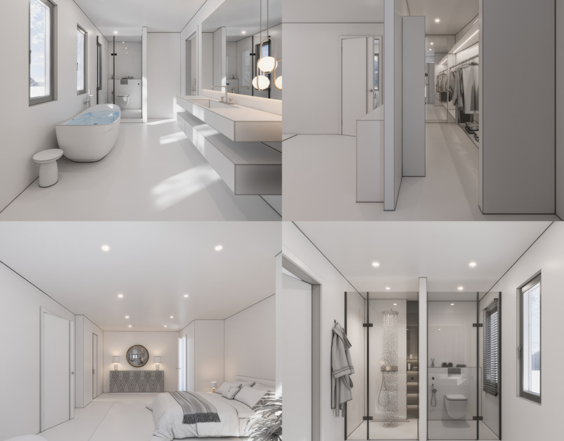 Space Planning Study | Private Guest Suite | USA