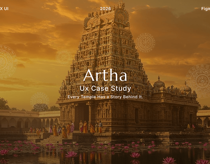 Artha | Temple Website UX Case Study